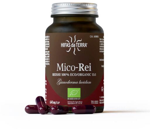 Hifas da Terra Mico-Rei Extracto de Reishi 70 C&aacute;psulas