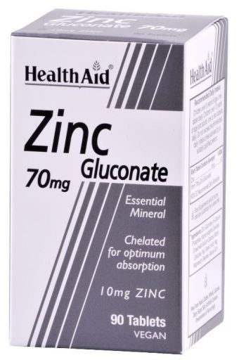 HealthAid Zinc Gluconato 70 mg 90 Tabletas