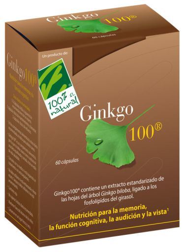 100% Natural Ginkgo 100 with 60 Capsules