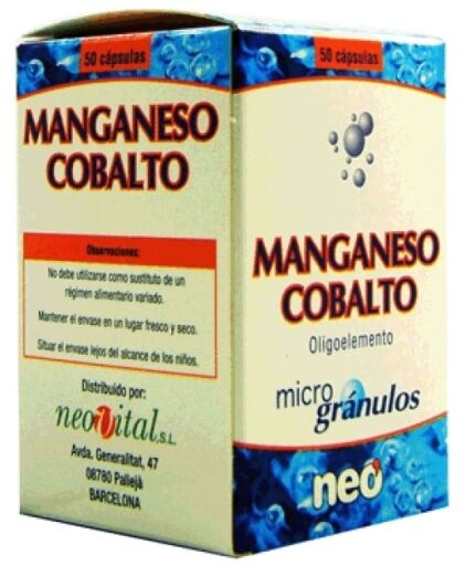 Neovital Health Manganeso y Cobalto Microgranulos 50 C&aacute;psulas