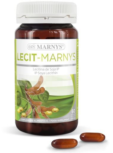 Marnys Lecitina de Soja 1200 mg 60 c&aacute;psulas