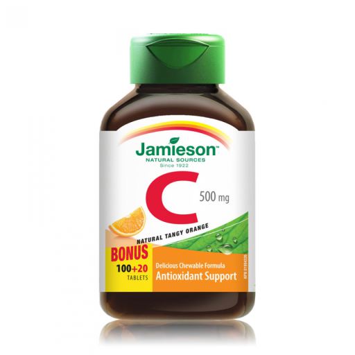 Jamieson Vitamina C 500mg Sabor Naranja 100 Comprimidos Masticables
