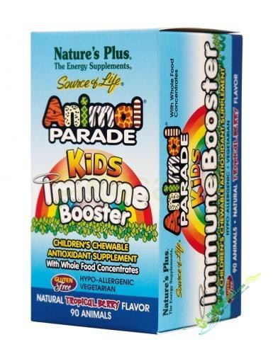 NaturesPlus Multivitaminico Animal Parade Kids Immune Booster - 90 Comprimidos Masticables