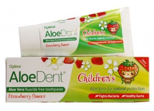 Dentifrico Aloe Vera Sin Fluor Fresa Ni&ntilde;os 50 ml