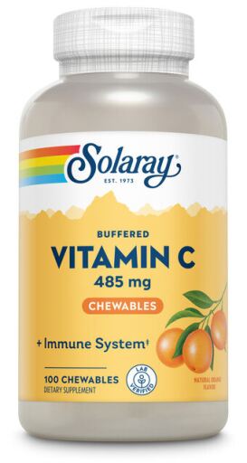 Solaray Vitamina C 500 Sabor Naranja 100 Comprimidos Masticables