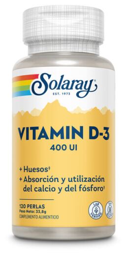 Solaray Vitamina D 400UI 120 Perlas