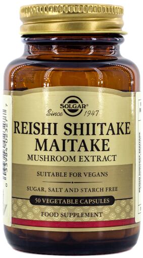Solgar Reishi, Shiitake y Maitake (Extracto de Hongos) 50 C&aacute;psulas