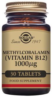 Solgar Metilcobalamina Vitamina B12 1000mcg 30 comprimidos masticables