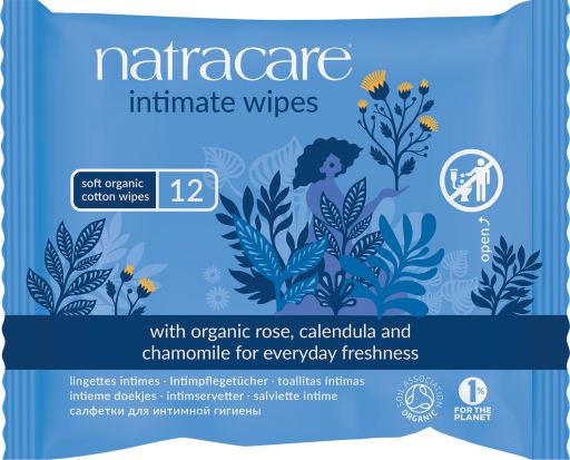 Natracare Toallitas Higiene &Iacute;ntima Femenina Ecol&oacute;gicas 12 toallitas