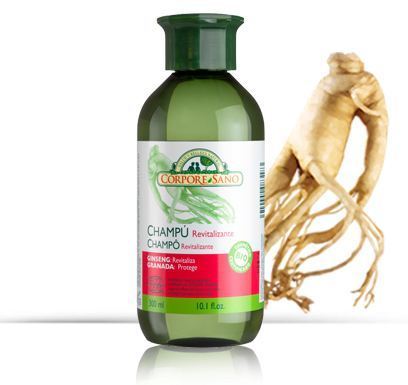 Champ&uacute; Revitalizante Ecocert con Ginseng y Granada - 300 mililitros