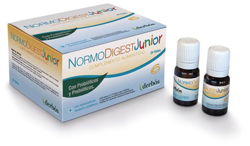 Derb&oacute;s Normodigest junior 20 viales ayuda a regenerar la flora intestinal