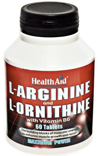 HealthAid L-Arginina y L-Ornitina 60 C&aacute;psulas