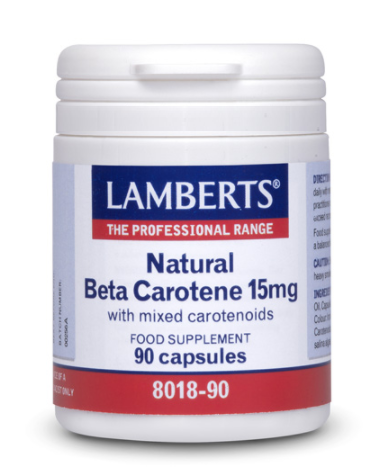 Lamberts Beta Caroteno Natural 15 mg con Mezcla de Carotenoides 90 C&aacute;psulas