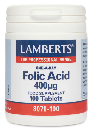 Lamberts &Aacute;cido F&oacute;lico 400 mcg tabs Peque&ntilde;as F&aacute;ciles de Tragar