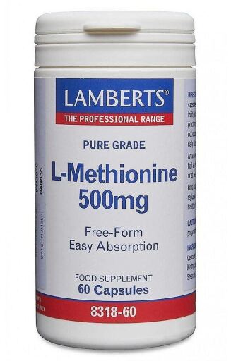 Lamberts L-Metionina 500 mg 60 C&aacute;psulas