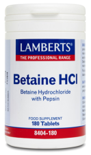 Beta&iacute;na HCl 324mg y pepsina 5mg 180 comprimidos