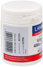 Vitamina E 400Ui Natural como D-alfa Tocoferol 60 C&aacute;psulas