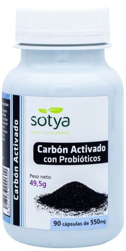 Sotya Carb&oacute;n Probi&oacute;tico 550 mg 90 C&aacute;psulas