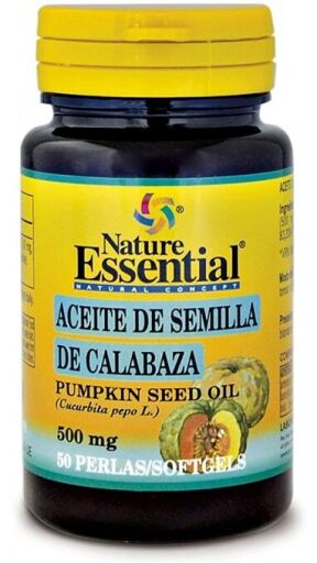 Nature Essential Aceite de semilla calabaza 500 miligramos de 50 perlas