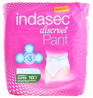 Indasec Prenda Interior Pant Super Talla M 10 uds
