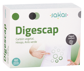 Sakai Digescap controla los gases y las digestiones 60 c&aacute;psulas
