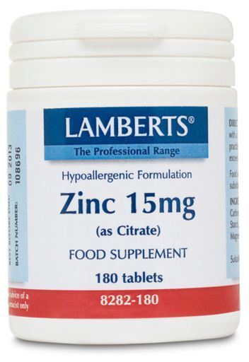 Lamberts Zinc como citrato mayor absorci&oacute;n 15 mg