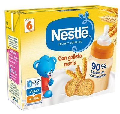 Nestl&eacute; Leche y Cereales con Galletas Maria 2x250ml