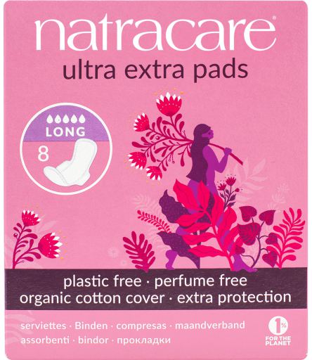 Natracare Compresas ultra extra larga con alas 8 uds bio