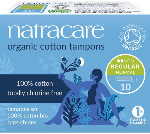 Natracare Tamp&oacute;n regular 10 unidades sin aplicador bio