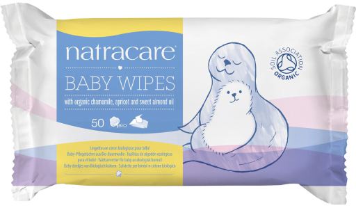 Natracare Toallitas beb&eacute; 100% algod&oacute;n 50 unidades