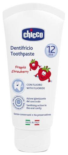 Chicco Pasta Fresa 12M+ Con Fl&uacute;or