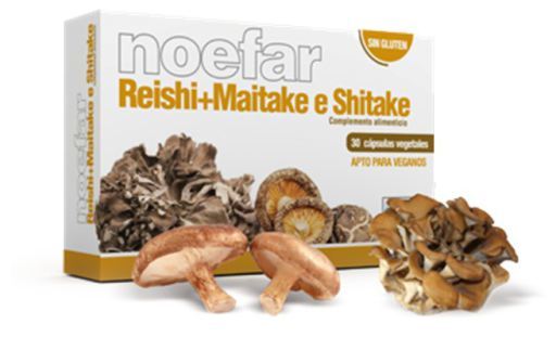 Noefar Reishi-Maitake-Shitake 30 C&aacute;psulas