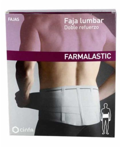Cinfa Faja Farmalastictic Lumbar D/Refuerzo T1 Gris