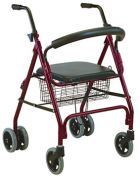 Andador Anota Freno Push Aluminio con Asiento y Cesta Rojo Andador Anota Freno Push Aluminio con Asiento y Cesta Rojo