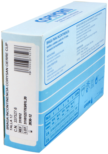 Corysan Braga Incontinencia Plast Clip T-12
