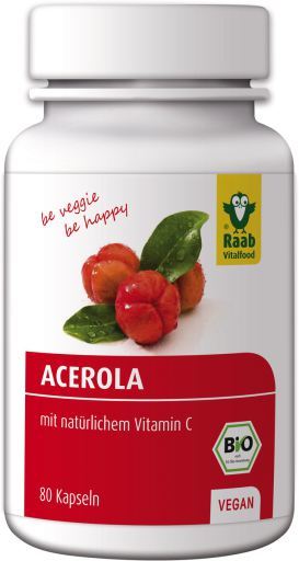 Raab Acerola Bio 80 C&aacute;psulas 500 mg