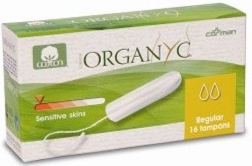 Organyc Tamp&oacute;n sin aplicador regular, 100% algod&oacute;n org&aacute;nico, 16ud