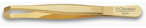 3 Claveles Pinza Depilar Cangrejo Dorada 9 cm