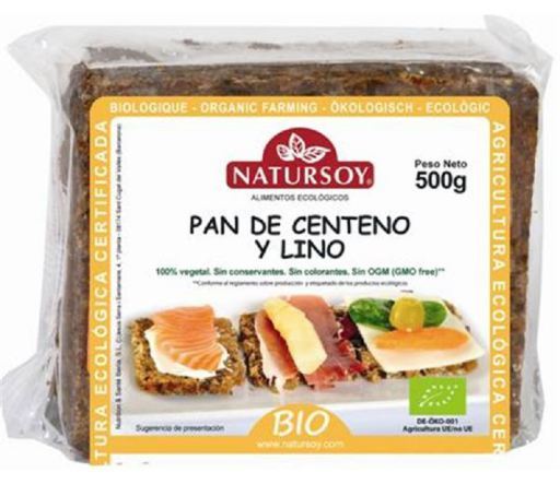 Natursoy Pan de centeno y linaza 500 g