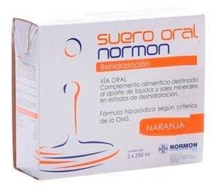 Normon Suero Oral Naranja 2 Bricks 250 ml