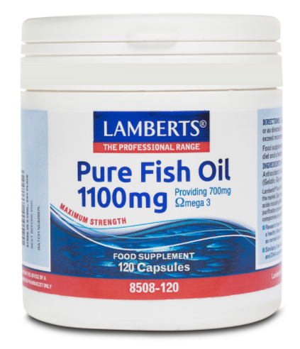 Lamberts Aceite de pescado puro 1100 mg aportando 700 mg de omega 3 120 capsulas