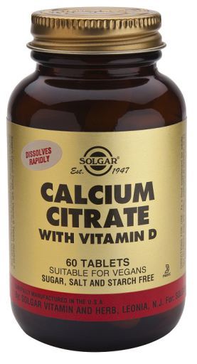 Solgar Citrato de Calcio con Vitamina D3 Comprimidos