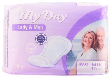 My Day Lady & Man Maxi Incontinence Compresses 8 uds