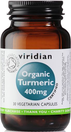 Viridian Organic Turmeric 400 mg 30 Vegetable Capsules
