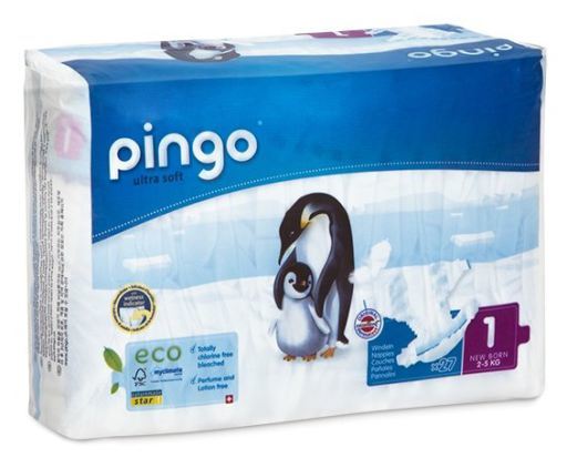 Pingo Pa&ntilde;ales Ecol&oacute;gicos para Reci&eacute;n Nacido Talla 1 27 Unidades