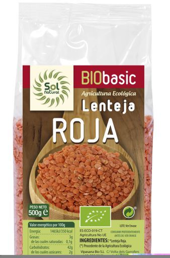 Sol Natural Lenteja Roja Bio 500 gr