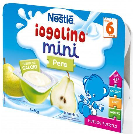 Mini L&aacute;cteo infantil con Pera 6 x 60 gr