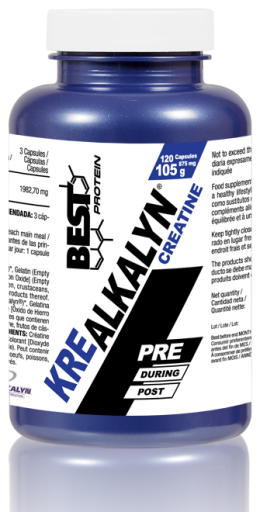Best Protein Kre Alkalyn 120 Capsules 875 mg