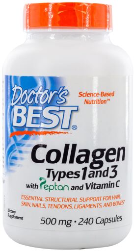 Collagen Types 1 & 3 With Peptan 500 mg 240 C&aacute;psulas