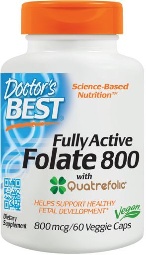 Fully Active Folate 800 con Quatrefolic 800 mcg 60 Veggie C&aacute;psulas
